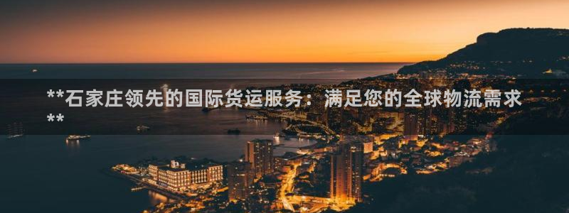 尊龙z6集团：**石家庄领先的国际货运服务：满足您的全球