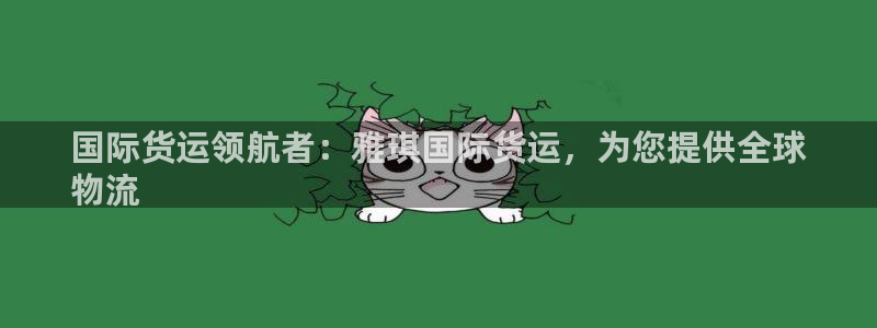 尊龙凯时 - 人生就是搏有假吗：国际货运领航者：雅琪国际