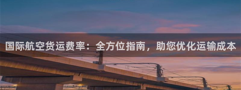 z6com尊龙凯时：国际航空货运费率：全方位指南，助您优